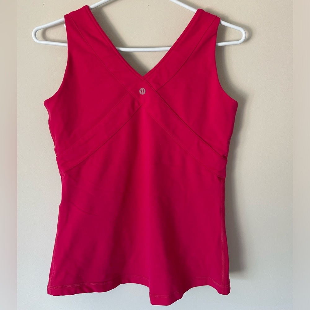 lululemon athletica Fuchsia Cross-Back Performance Tank